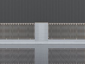 Modern Fence Wall Landscape Wall 3d model