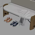Modern Shoe Changing Bench 3d model