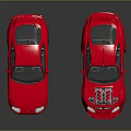 Pink Modified Sports Cars With Rear Spoilers Open Hood And Engine