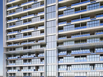 Modern Office Building Simple Office Building 3d model