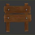 Rustic Wooden Sign With Natural Texture Metal Screws And Support Legs