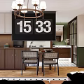 Elegant Open Plan Living And Dining Room With Comfortable Leather Sofa And Practical Storage Cabinets