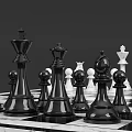 Indoor Educational Play Equipment Marble Chessboard With Letter Number Marked Black White Chess Pieces