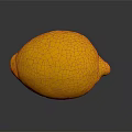 Fresh Ripe Yellow Lemon With Smooth Skin And Reflective Surface On Dark Background