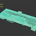 Industrial Equipment Model Featuring Red Cylindrical Drum Metal Platform And Brick Structure