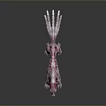 Skinny Horse Like Game Movie Character With Red White Muscle Texture And Skeletal Features
