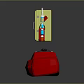 Red First Aid Medical Kit Bag With White Cross And Emergency Supplies