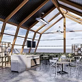 Modern Cafe Small Building 3d model