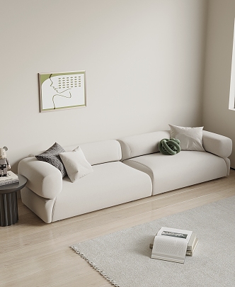 Modern double sofa 3d model