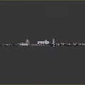 Modern Urban 3D Model Showcasing Central Green Square and Surrounding Buildings