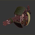 Turret Turntable Railgun Sci-fi Tower Defense Game Tower Defense Sci-fi Turret Game Turret Game Battery 3d model