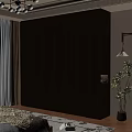 Modern Spacious Open Wooden Wardrobe With Multiple Compartments And Neatly Arranged Clothes And Storage Boxes