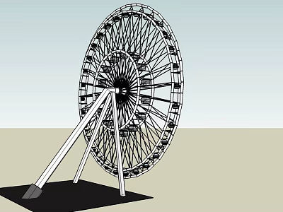 Ferris Wheel Outdoor Amusement Park Entertainment Ride With Steel Structure 3d model