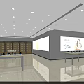 Digital Store Interior With Spacious Layout Display Tables And Shelves Featuring Digital Products