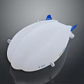 White Fish Shaped Marine Character With Blue Fins And Ocean Theme Design Object