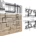 Industrial Pipe System Design with Structural Layout and Engineering Details
