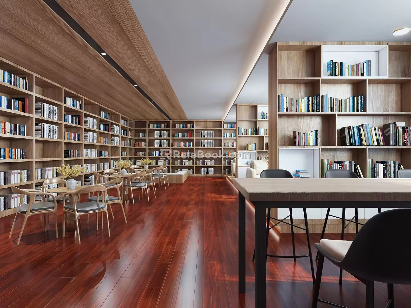 modern library 3d model