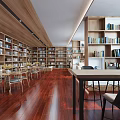 modern library 3d model