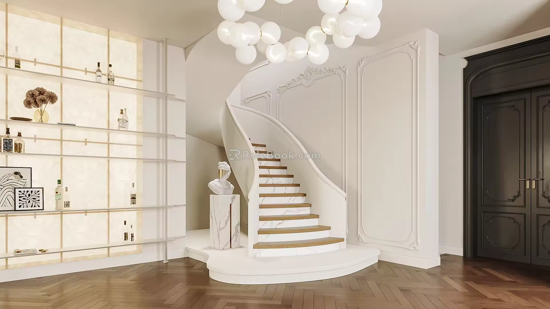 French Staircase 3d model
