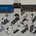 Home Gym Fitness Setup With Treadmill Exercise Bike And Workout Equipment Collection