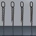 Swing Door Decorative Iron Chains With Hooks For Home Improvement Projects 3d model