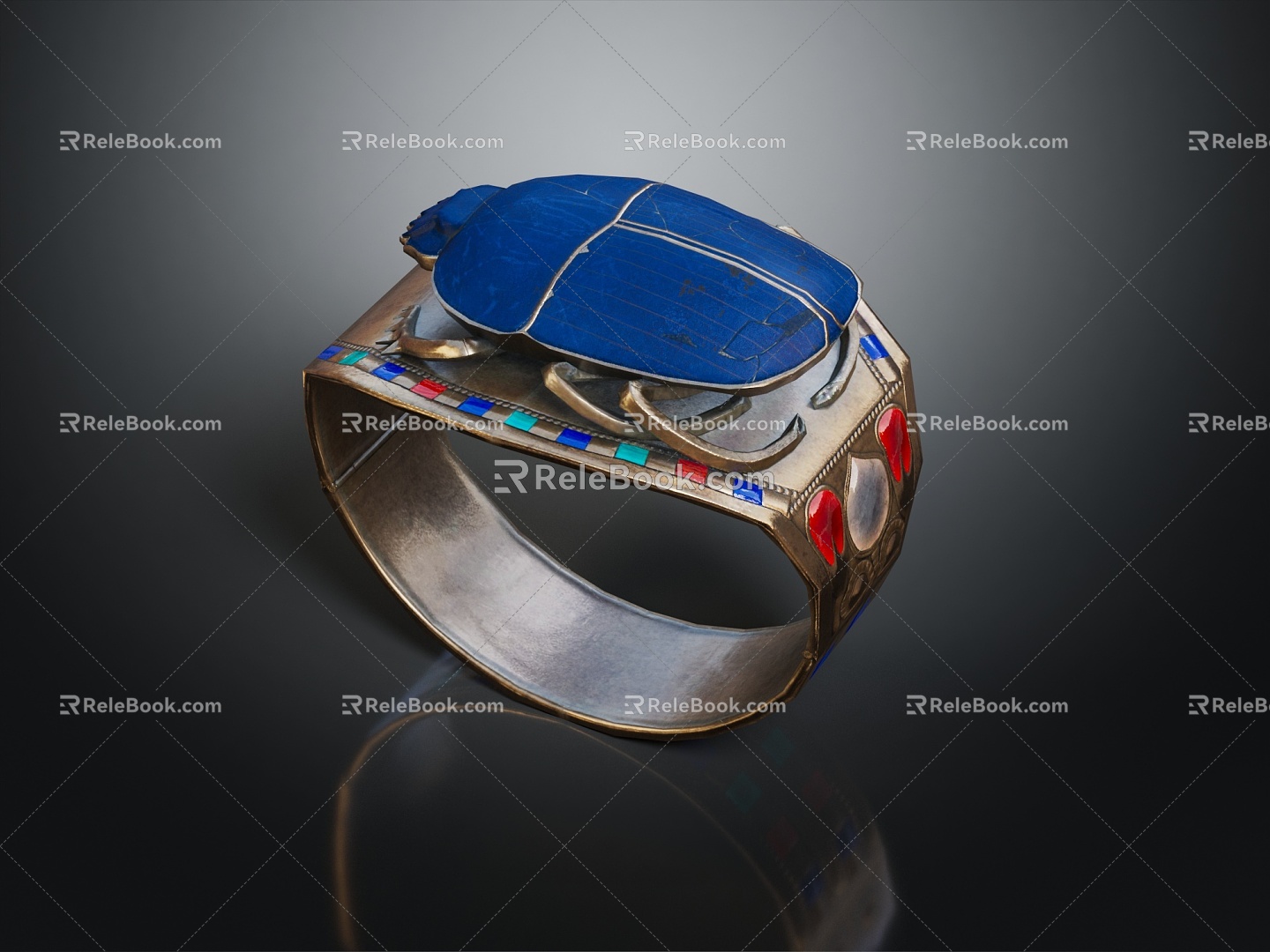 Modern Ring Beetle Beetle Beetle Ring 3d model