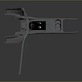 Black Metal Mechanical Bracket Structure With Holes And Protruding Parts