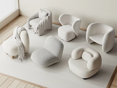 Modern Single Sofa Modern Casual Sofa 3d model