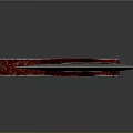 Fantasy Decorative Sword With Gray Blade Green Glowing Patterns And Red Hilt