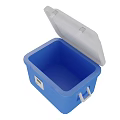 Blue And White Portable Electric Cooler With Digital Display And Side Handles For Daily Use