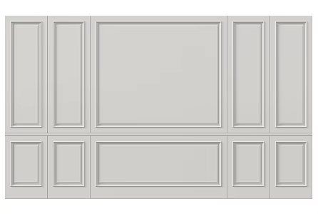 Jane European background wall sofa background wall panel 3d model