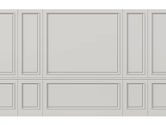 Jane European background wall sofa background wall panel 3d model
