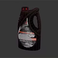 Industrial equipment lubricant oil container with black handle and machinery maintenance label