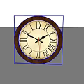 Round Decorative Clock With Wooden Frame Roman Numerals And White Dial