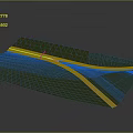 Green Grass Covered Ground With Curved White Roads Forming Cross Structure Design