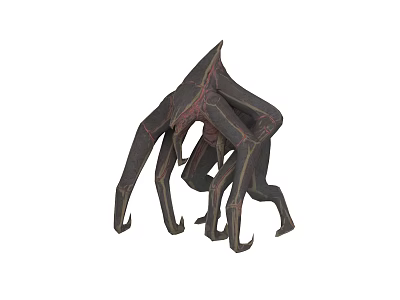 Game Movie Monster Character With Multi Limbed Dark Menacing Sharp Clawed Design 3d model