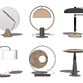 Stylish Modern Table Lamps With Geometric Shapes Metal Frames And Lampshades