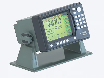 Industrial Control Equipment With Digital Display Screen Control Panel Buttons And Mounting Bracket 3d model