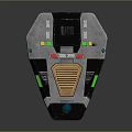 Futuristic Control Panel Device With Silver Black Body Metallic Texture And Colorful Buttons