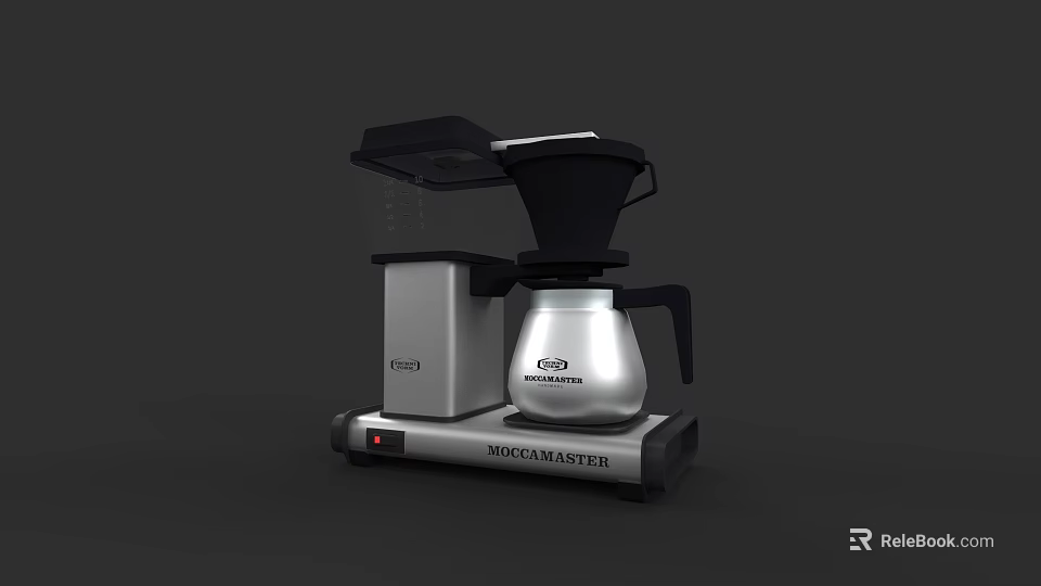 Modern Brewmaster Coffee Maker Stainless Steel Kitchen Appliance With Drip Brewing Function 3d model 