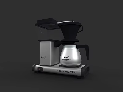 Modern Brewmaster Coffee Maker Stainless Steel Kitchen Appliance With Drip Brewing Function 3d model
