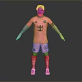 Pink Sports Outfit With Number 10 And Logo Design For Daily Wear