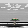 Modern shaped chandelier crystal lamp large crystal chandelier round table 3d model