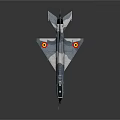 Military Aircraft Model With Camouflage Paint And National Insignia Design