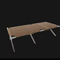 Modern Minimalist Stool With Wooden Seat And Metal Legs For Indoor Home Living Room Use