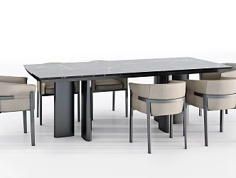 Negotiation Table and Chair Leisure Table and Chair Table and Chair Combination 3d model