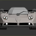 Unique Angular Concept Sports Car With Transparent Roof And Rear Spoiler