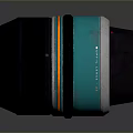 Professional Camera Lens With Teal Silver Black Design And Adjustable Ring For Photography