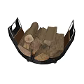Metal Fireplace Tool Set With Wood Logs For Home Fireplace Decorative Storage