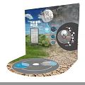 Wanlu Lake Ecological Exhibition Model With Natural Green Landscape And Info Graphics